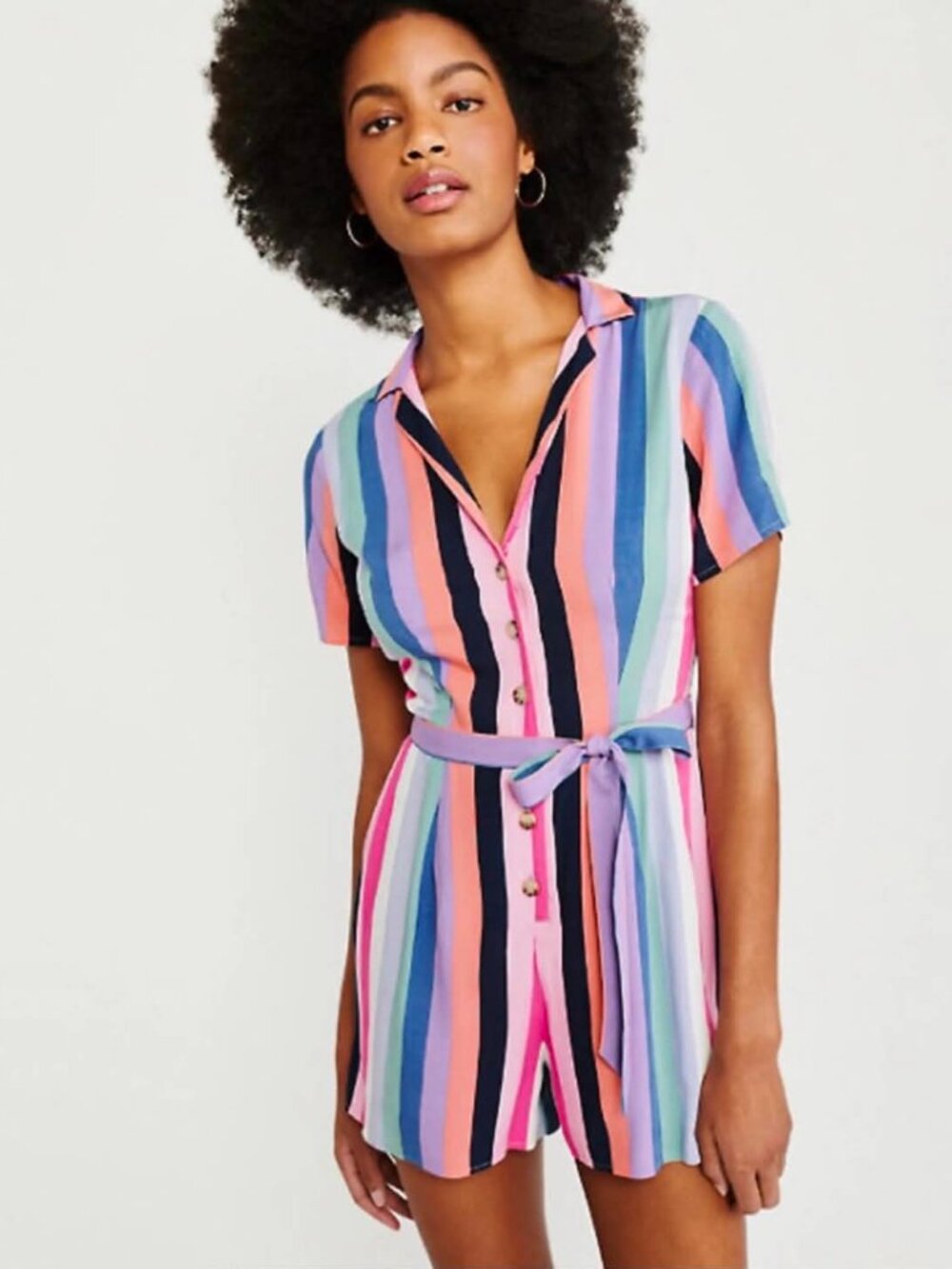 Abercrombie & Fitch Colorful Striped Playsuit size Small Petite (SP)